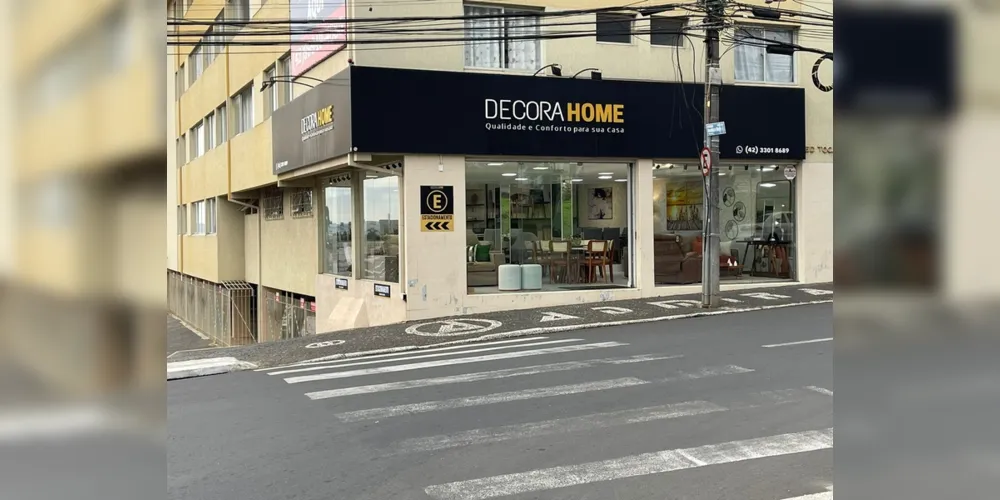 A Decora Home está localizada no Centro de Ponta Grossa, na avenida Bonifácio Vilela