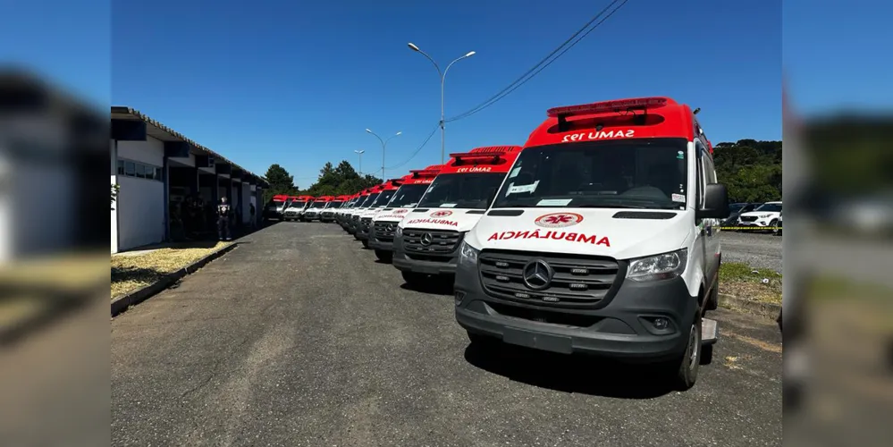 Paraná recebe 15 ambulâncias do Ministério da Saúde para reforçar atendimento de urgência