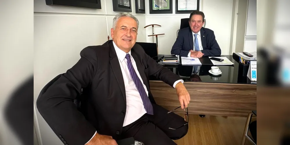 Jocelito Canto e Luciano Ducci, ex-prefeitos de Ponta Grossa e Curitiba, respectivamente
