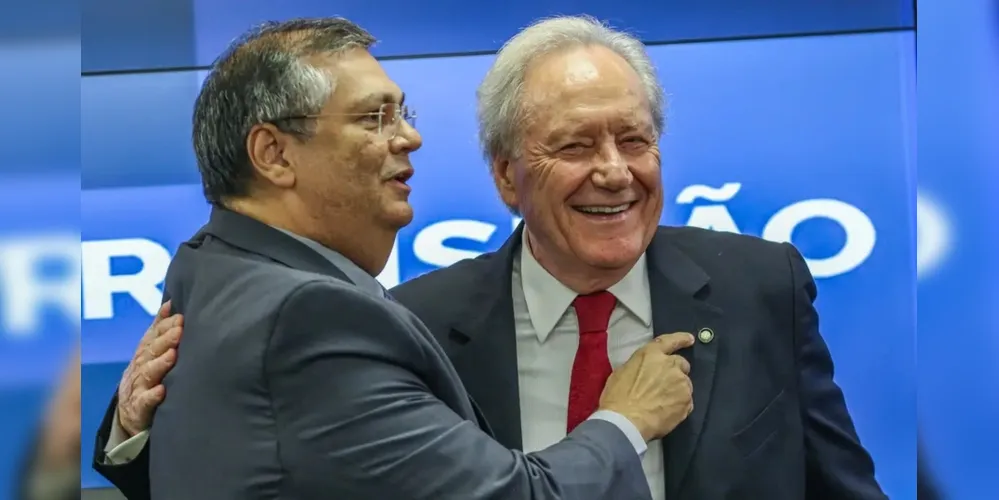 Ricardo Lewandowski e Flávio Dino durante encontro realizado na terça-feira