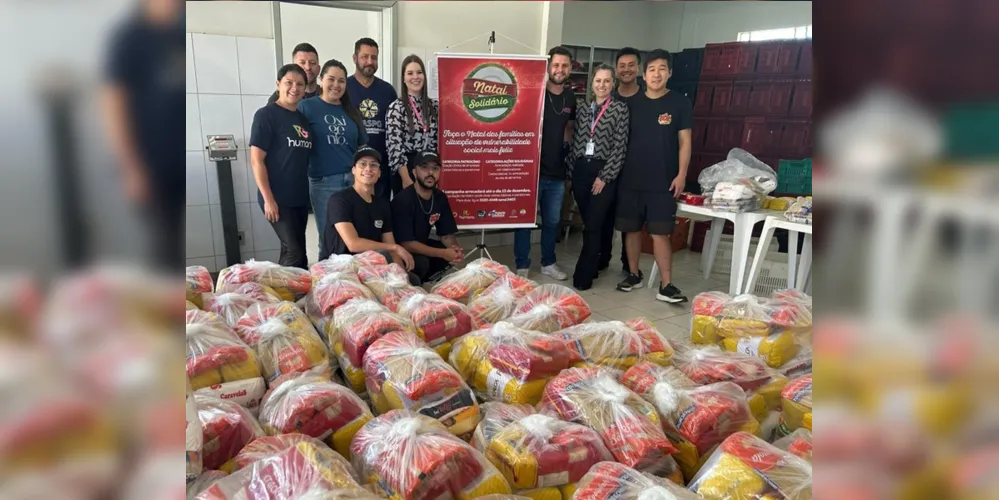 A Campanha Natal Solidário 2023 alcançou a meta de arrecadar mil cestas natalinas para famílias em situação de vulnerabilidade social