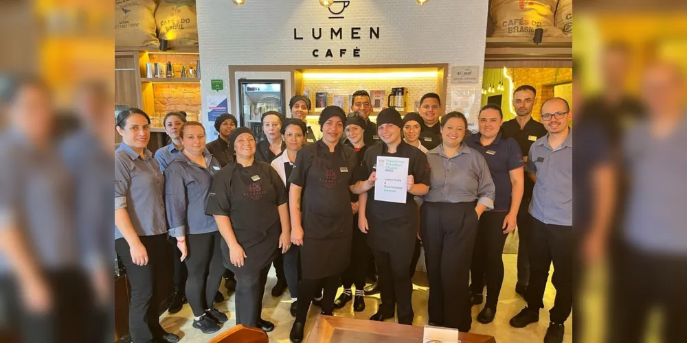 Equipe do Lumen recebe o reconhecimento com o certificado do Tripadvisor