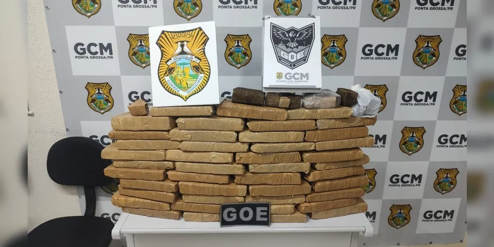 Foram aproximadamente 40 kg de drogas apreendidas pela equipe da Guarda Municipal