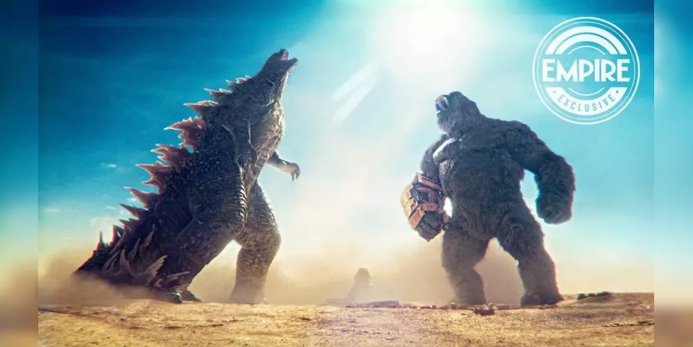 Imagem ilustrativa da imagem Godzilla x Kong: O Novo Império ganha foto com os dois monstrões