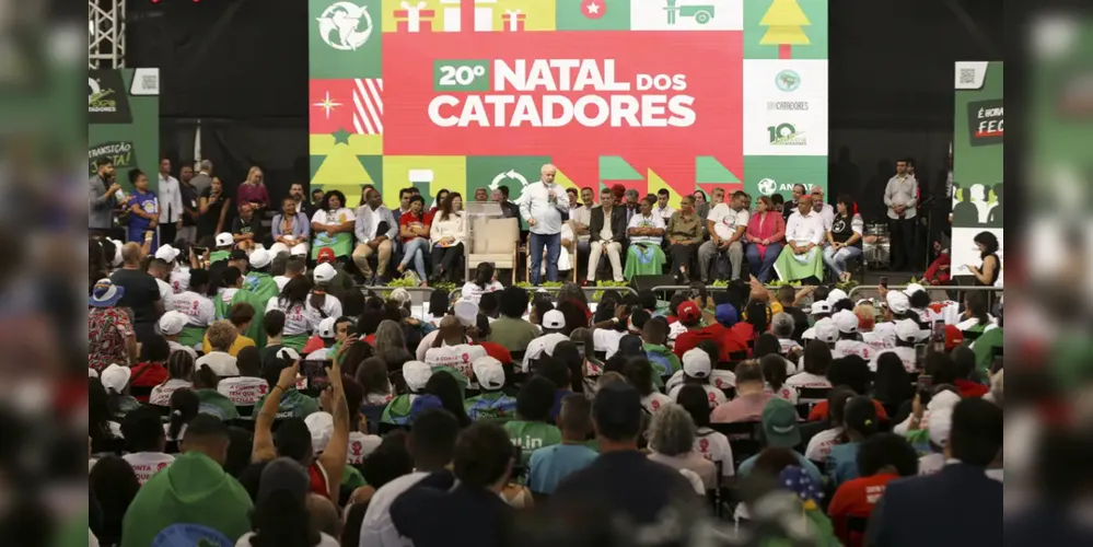 núncio foi feito pelo presidente Lula no 20º Natal dos Catadores, nesta sexta-feira (22)