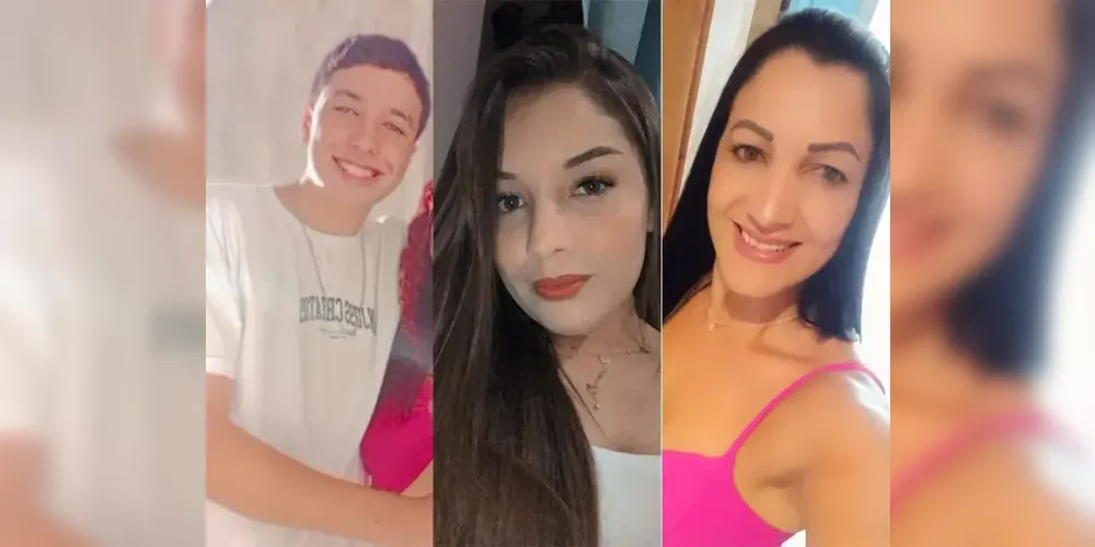 Cauã (17), Emily (23) e Roseli (40) foram as vítimas da tragédia