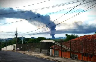Vários seguidores do Portal aRede compartilharam imagens da fumaça no céu