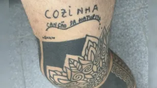 Tatuador fez uma homenagem a seu pai, Emilio Cesar