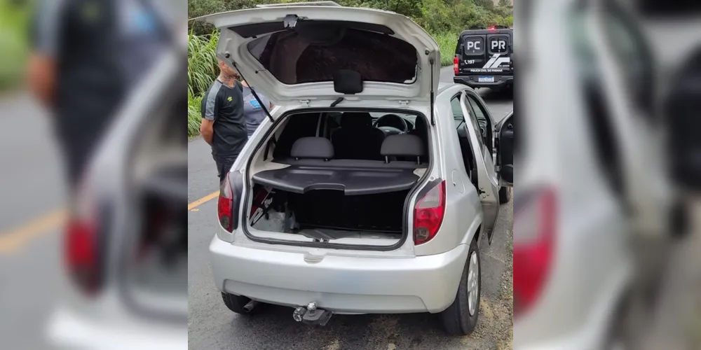 Os policiais civis, com o apoio da Polícia Militar, monitoraram o veículo utilizado pelo suspeito