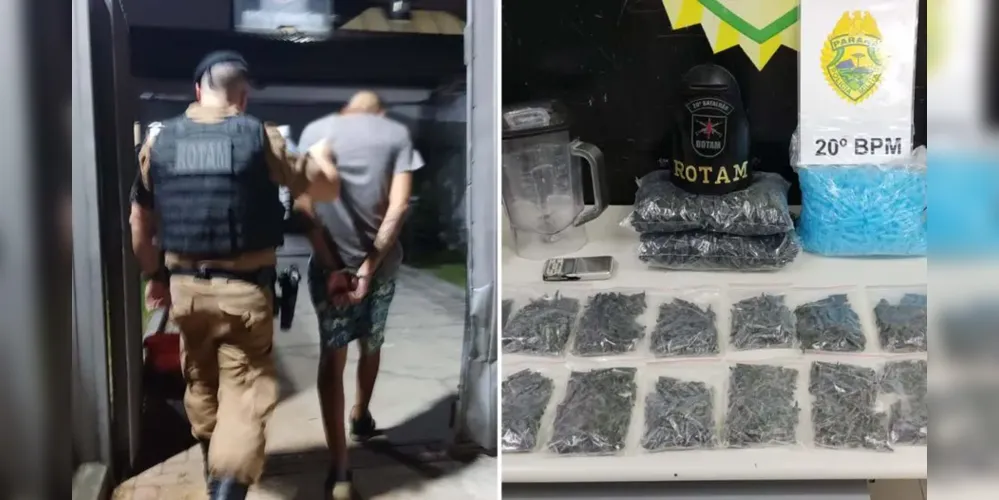 Homem é preso com mais de 2 mil pinos de cocaína em Curitiba