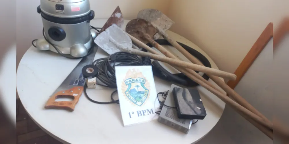 Polícia Militar localizou os objetos furtados no endereço do suspeito