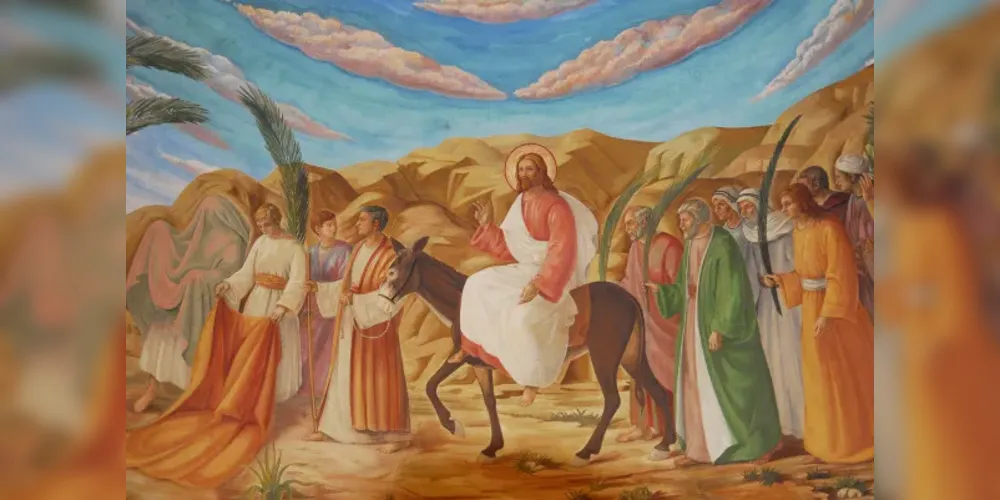 Neste dia se celebra a entrada de Jesus em Jerusalém montado em um jumentinho