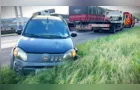 Acidente entre carro e caminhão deixa mulher ferida na BR-376