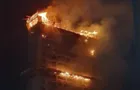 Incêndio de grande proporção atinge prédio em construção
