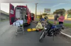 Acidente na entrada de Ponta Grossa deixa motociclista ferido