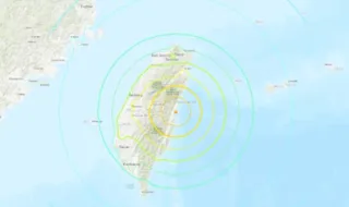 Autoridades estimam que o epicentro do terremoto ocorreu a cerca de 18 quilômetros ao sul da cidade de Hualien