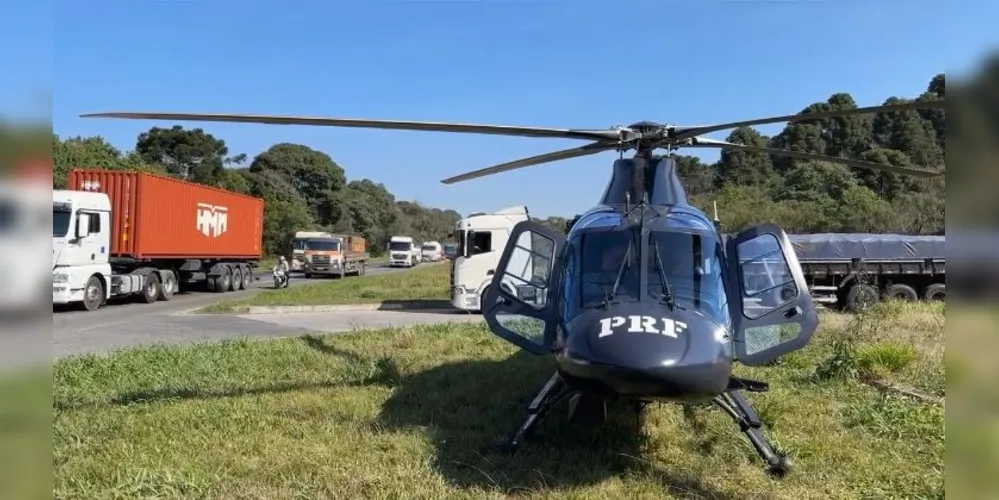 Vítima foi resgatada por helicóptero da PRF