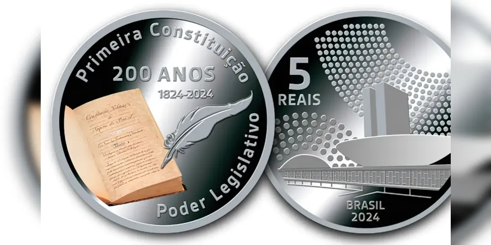 Produzida em prata, a moeda terá valor de face de R$ 5, mas será vendida por R$ 440