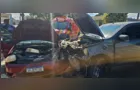 Batida entre carro e caminhonete deixa motorista ferido em PG