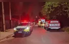 PM encontra homem em chamas durante patrulhamento