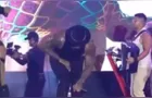 Léo Santana é atingido nas partes íntimas por celular durante show