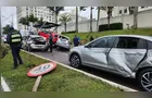 Motorista bate em quatro carros estacionados, em Curitiba