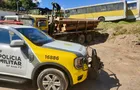Caminhão é apreendido com toras de araucária em Piraí do Sul; espécie está em extinção