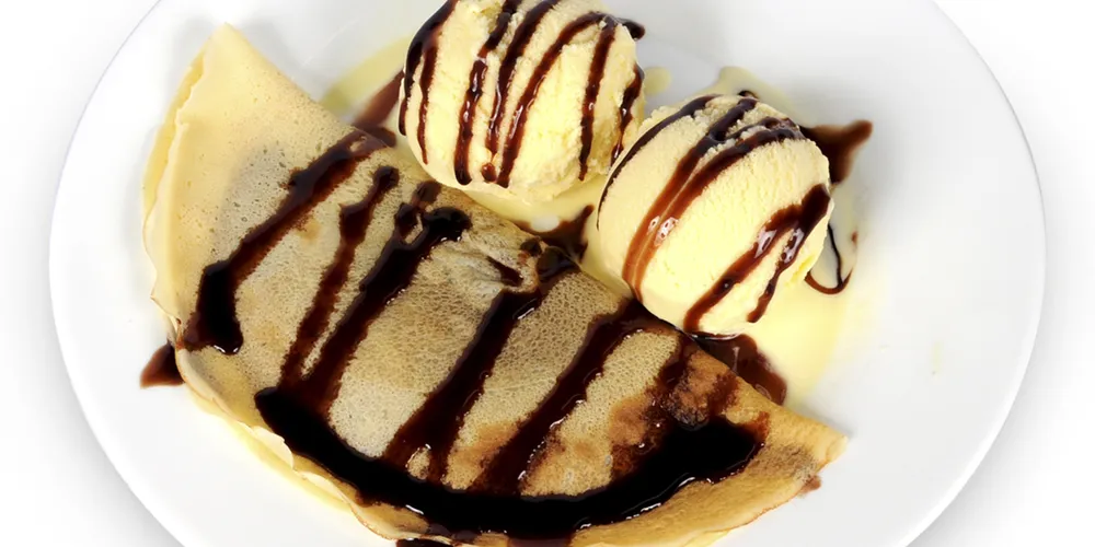 Imagem ilustrativa da imagem Para o inverno! Crepe de Romeu e Julieta com sorvete