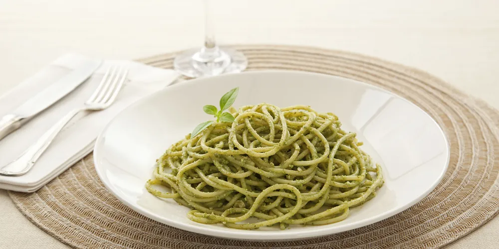 Imagem ilustrativa da imagem Receita prática: espaguete ao pesto genovês