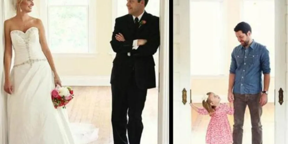 Imagem ilustrativa da imagem Homem recria com a filha imagens do casamento
