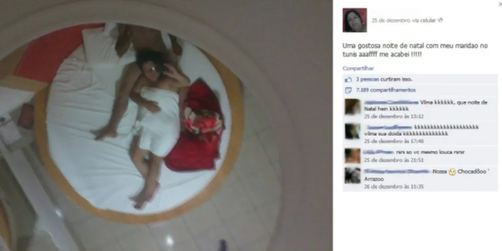 Imagem ilustrativa da imagem Mulher posta foto com marido no motel e vira piada