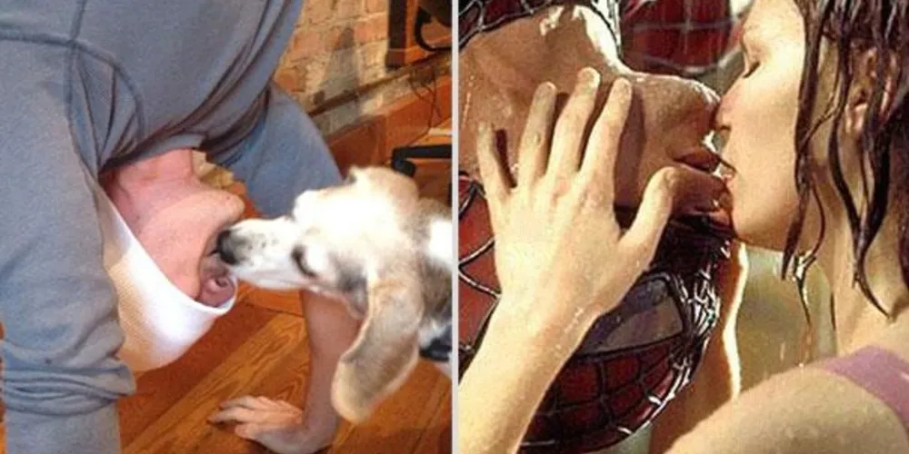 Imagem ilustrativa da imagem Homem recria cenas famosas de filmes com cachorro