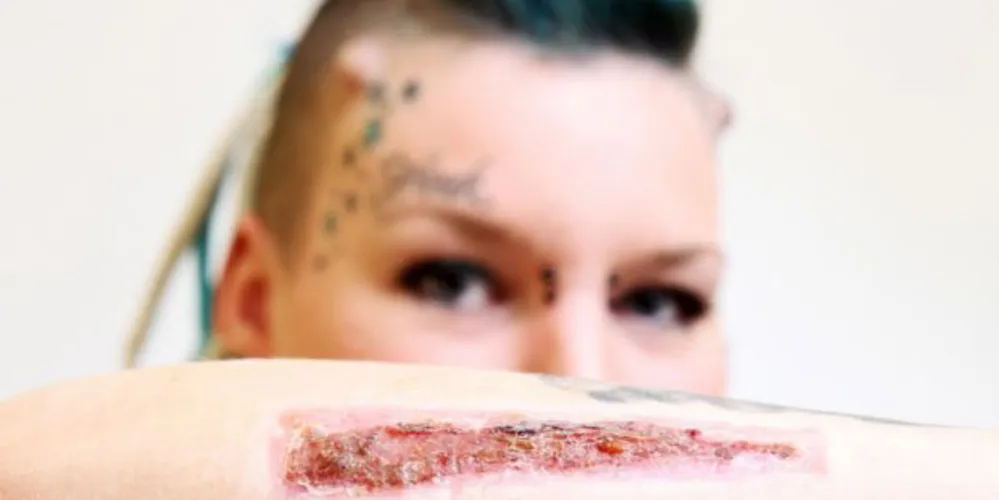 Imagem ilustrativa da imagem Mulher corta tatuagem com nome do namorado após descobrir traição