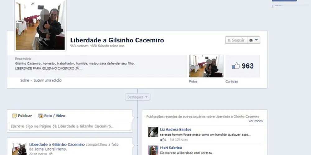 Imagem ilustrativa da imagem Internautas criam página de apoio a Gilsinho Cacemiro