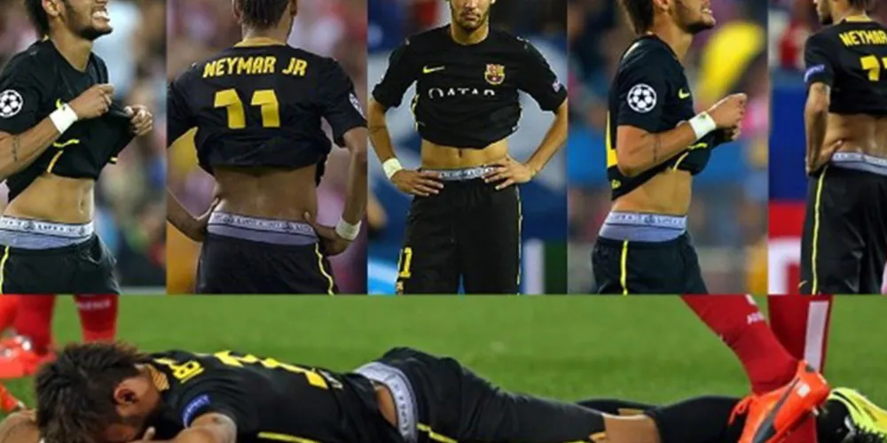 Imagem ilustrativa da imagem Uefa não vai punir Neymar por propaganda de cueca em campo
