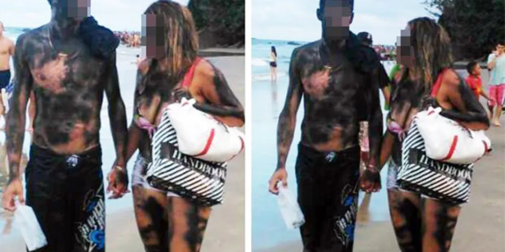 Imagem ilustrativa da imagem Turistas são ‘pichados’ depois de vandalismo no litoral de SP