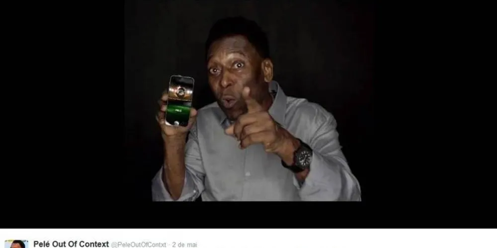 Imagem ilustrativa da imagem Pelé vira alvo de piadas em conta gringa no Twitter