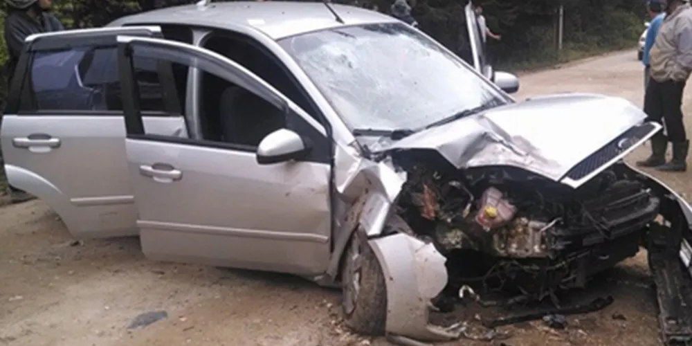 Imagem ilustrativa da imagem Carro de família bate em árvore e vítimas ficam em estado grave