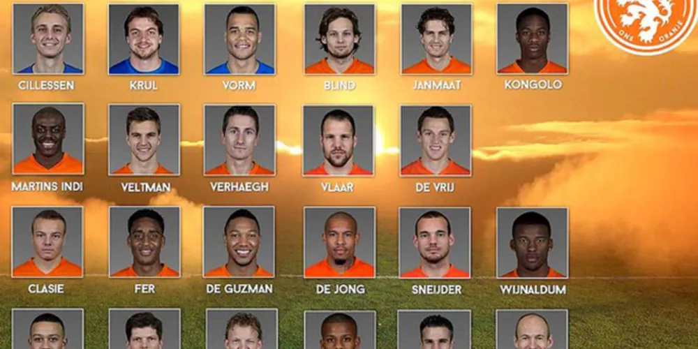 Imagem ilustrativa da imagem Holanda mantém estrelas do vice de 2010 e na lista final