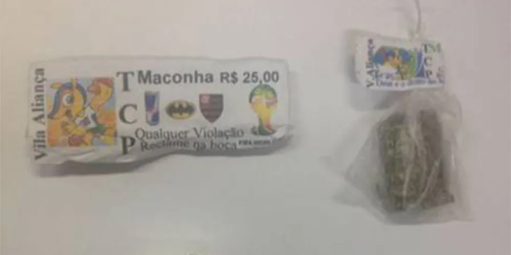 Imagem ilustrativa da imagem Fuleco estampa embalagens de maconha e cocaína