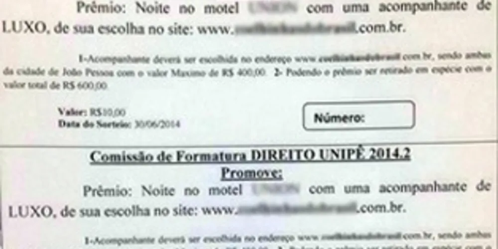 Imagem ilustrativa da imagem Polícia investiga rifa que sorteava noite com prostituta 
