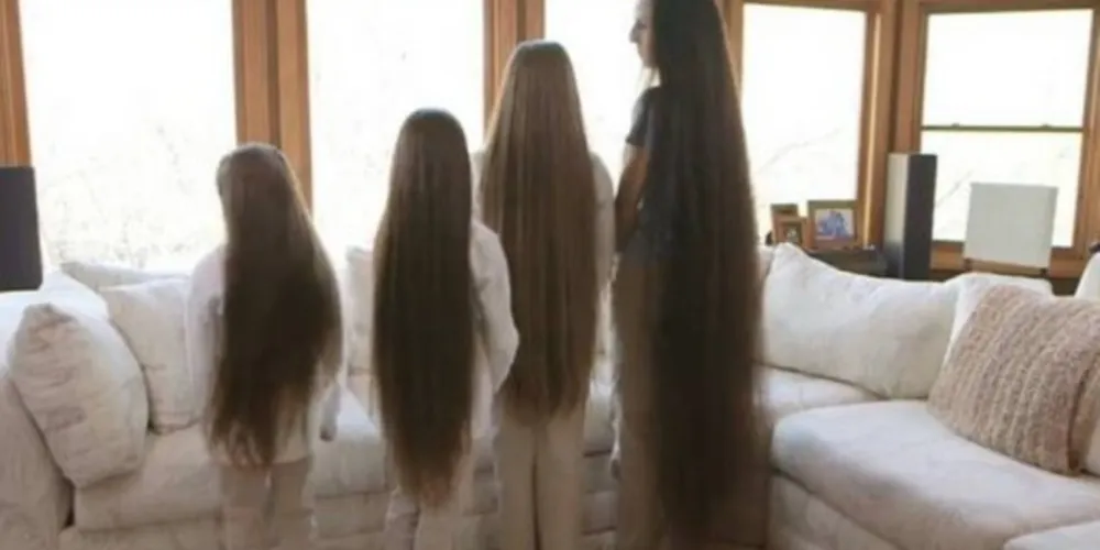 Imagem ilustrativa da imagem ‘Família Rapunzel’ cultiva cabelos com mais de quatro metros de comprimento