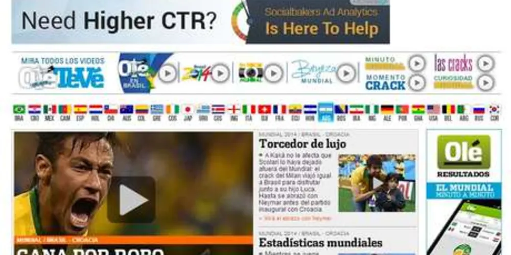 Imagem ilustrativa da imagem Jornal argentino critica Brasil na Copa: "começou roubando"