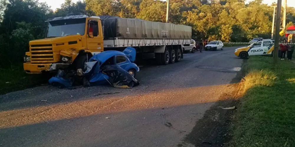 Imagem ilustrativa da imagem Funcionário público morre na hora após bater contra caminhão