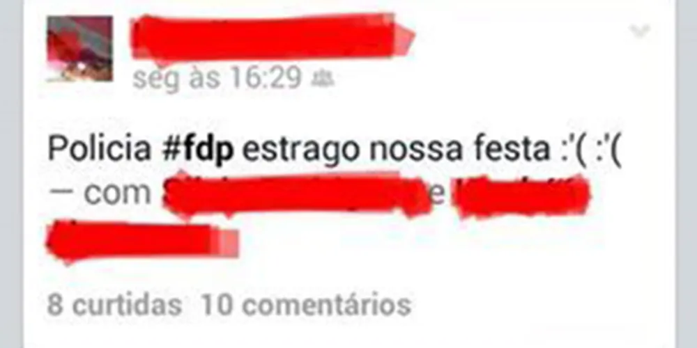 Imagem ilustrativa da imagem Adolescente é autuada por ofender policiais em rede social