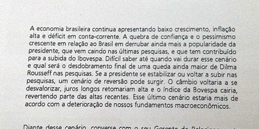 Imagem ilustrativa da imagem Santander alerta que reeleição de Dilma piora economia
