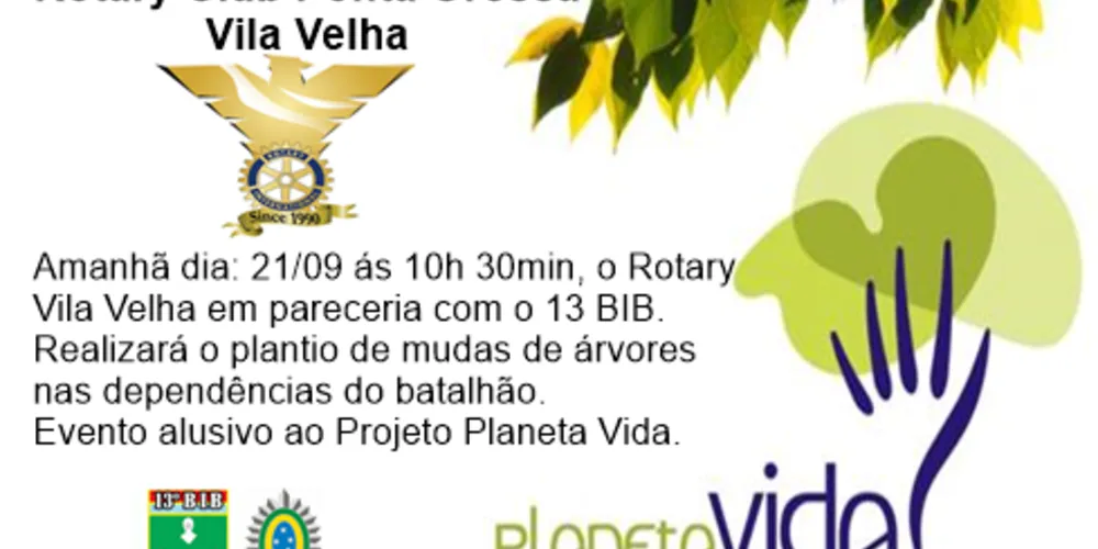 Imagem ilustrativa da imagem Rotary Vila Velha: Projeto Planeta Vida