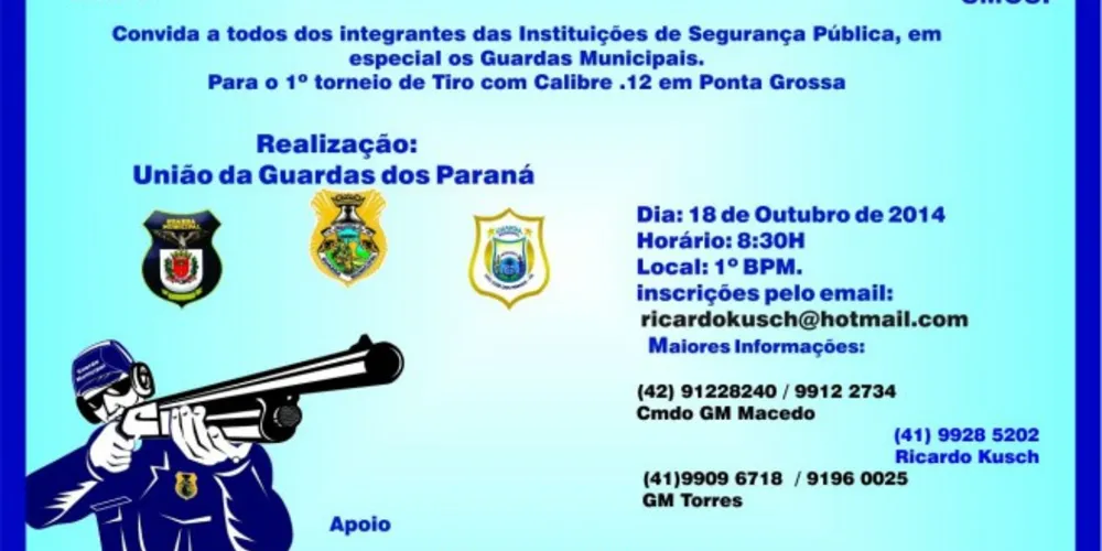 Imagem ilustrativa da imagem PG sedia primeiro torneio de Tiro Calibre 12
