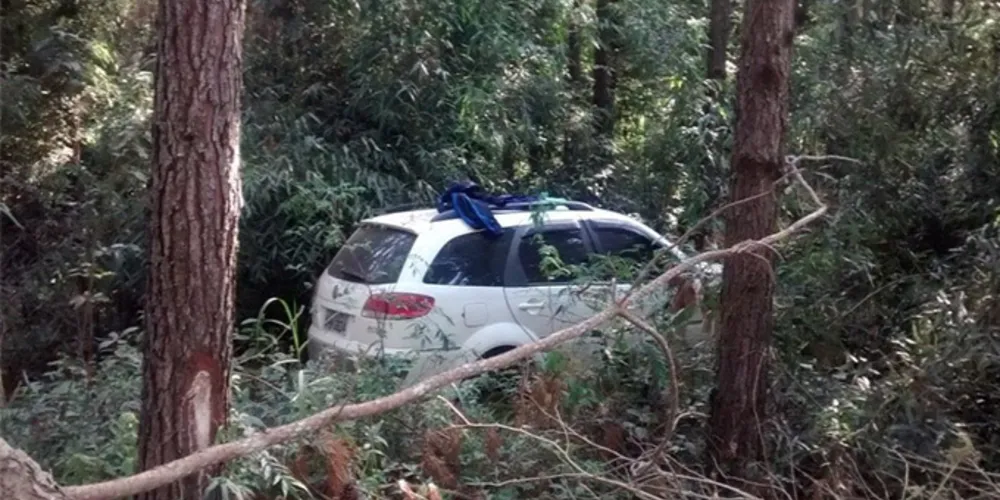 Imagem ilustrativa da imagem Carro roubado é abandonado em matagal de Imbaú