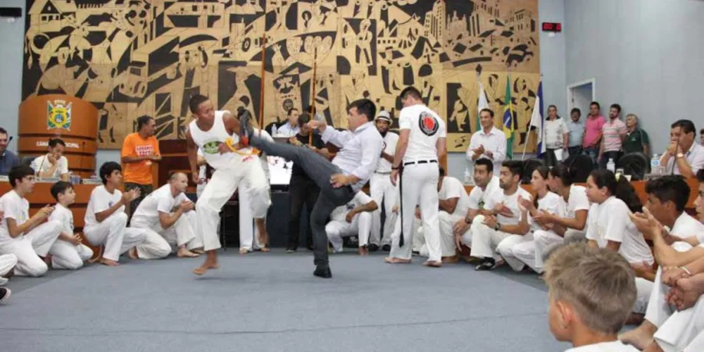 Imagem ilustrativa da imagem Vereador ‘joga capoeira’ em sessão da Câmara